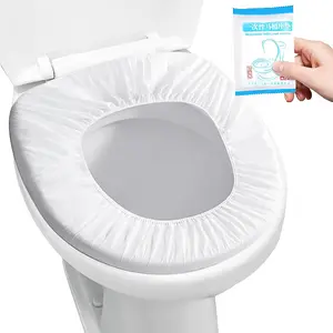 10pcs Quality Disposable Toilet Seat Covers Non-Slip Easy-to-Use, Portable Travel Toilet Seat Mats Pads for Public Toilets Hospital Hotel, Healthy White Toilet Seat Cushions for Men Women Girls