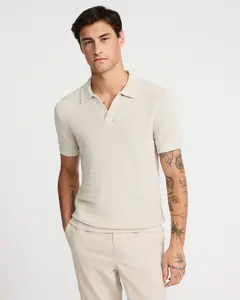 Express Textured Boucle Short Sleeve Sweater Polo