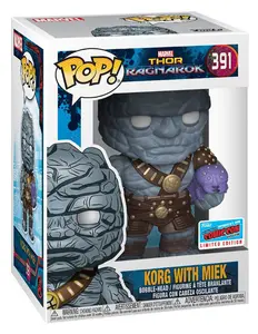 Funko Pop Vinyl Figure Marvel Thor Ragnarok Korg with Miek Bobblehead Collectible Figure Comic Con Limited Edition #391