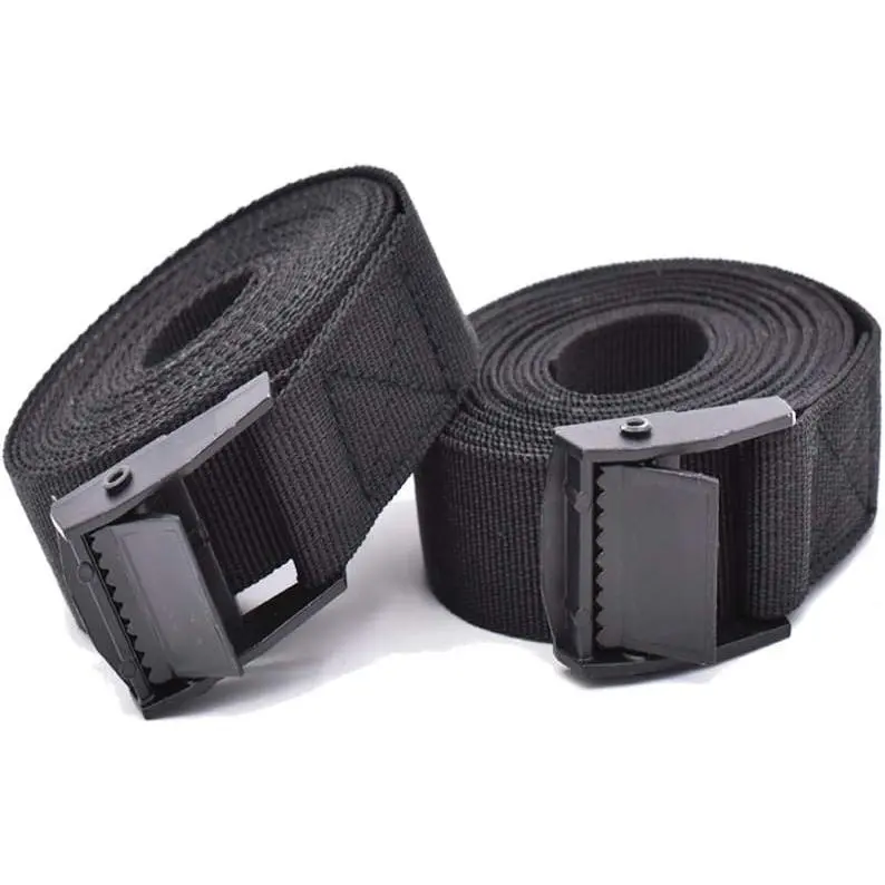 2PCS Black Quick Release Cam Lock Tie-Down Straps, 9.8ft x 1in Lashing Straps for Cargo Secure, Truck Users, Motorcycle Cargo, Trailers, 9.8Ft Long