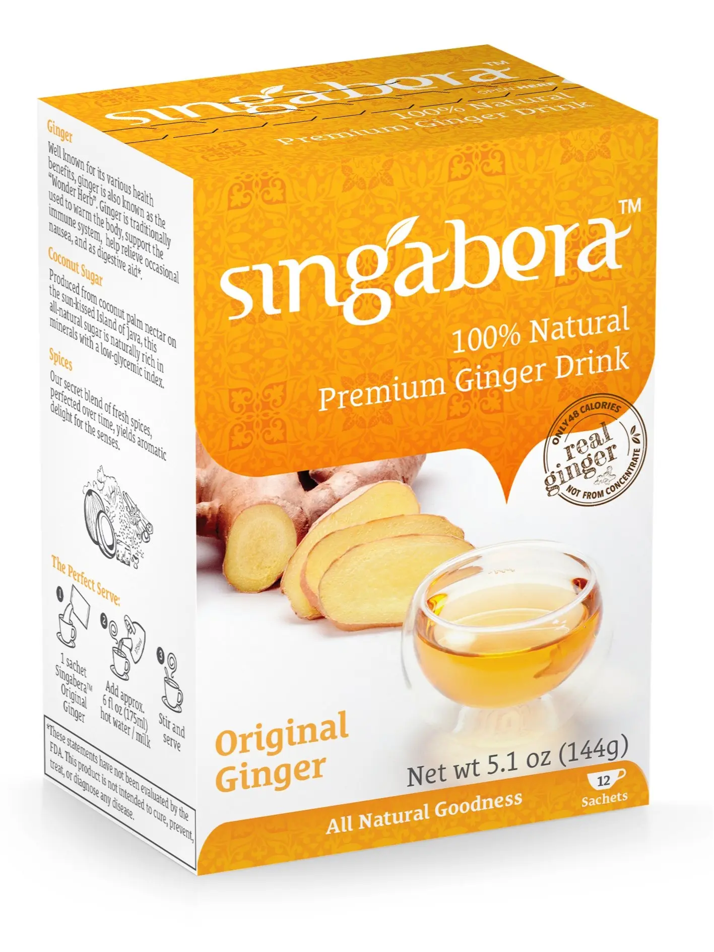 Singabera Premium Ginger Drink - Original 5.1 oz (144gr) Regular price $7.49 USD