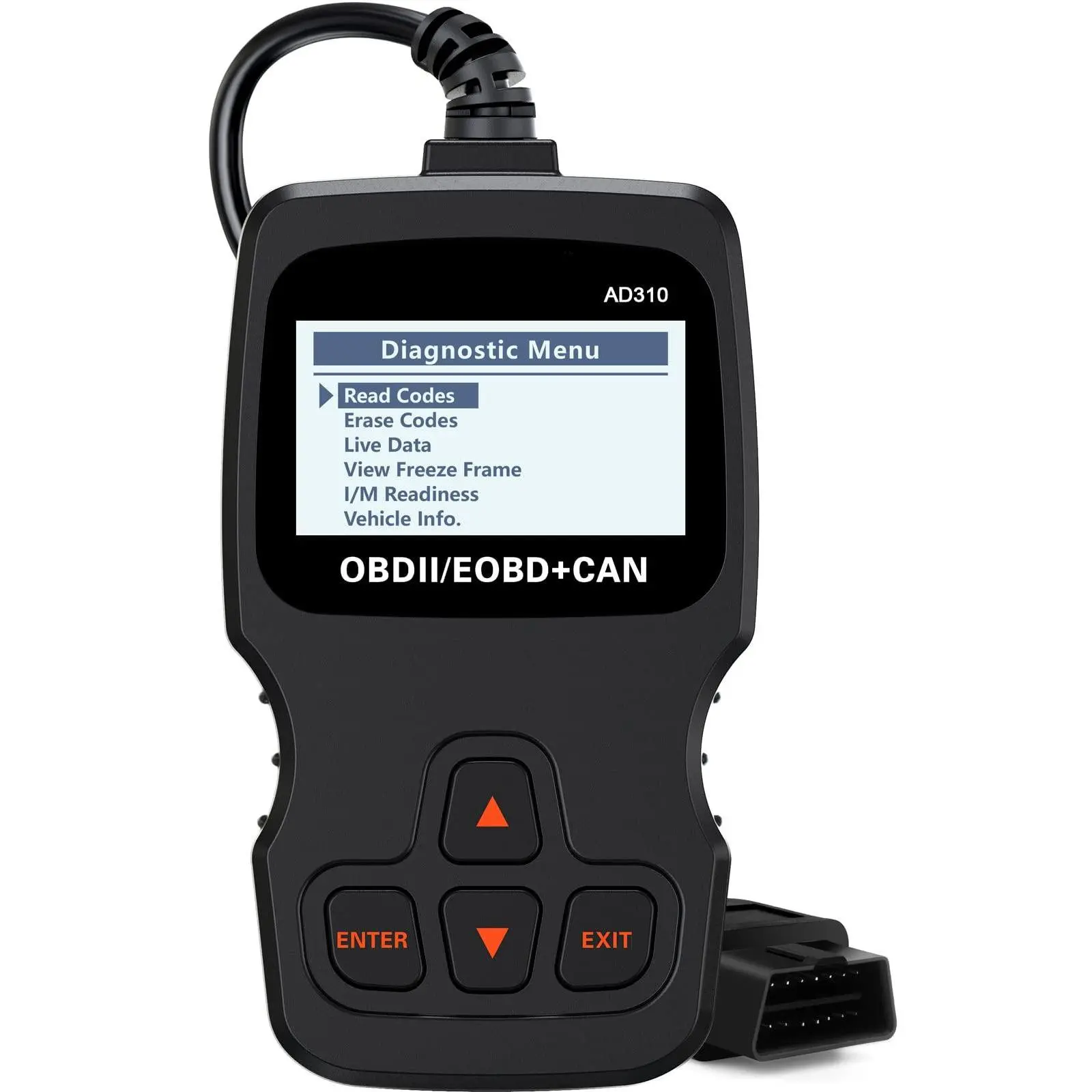 Ad310 Classic Enhanced Universal Obd Ii Scanner Car Engine Fault Code Reader Can Diagnostic Scan Tool  Read And Clear Error Codes For 1996 Or Newer Obd2 Protocol Vehicle (black)