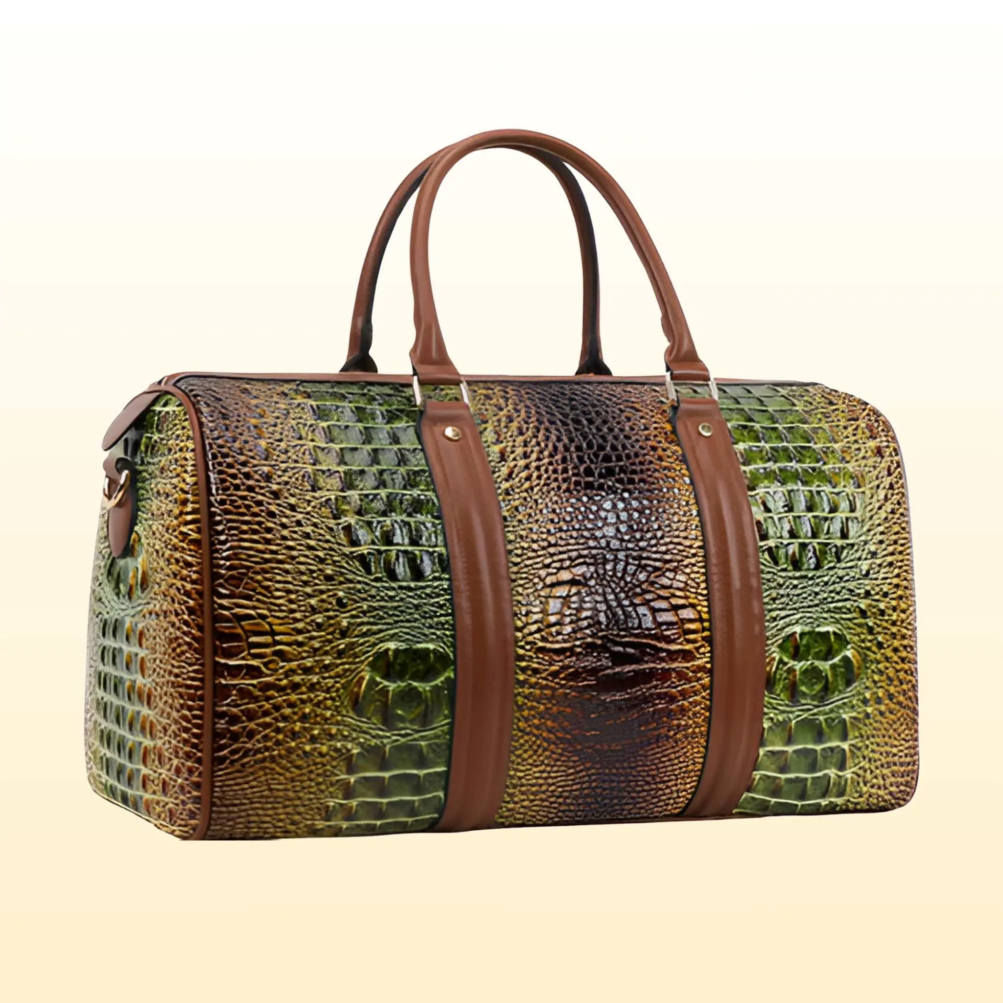 Tie-dyed Crocodile Duffle Bag