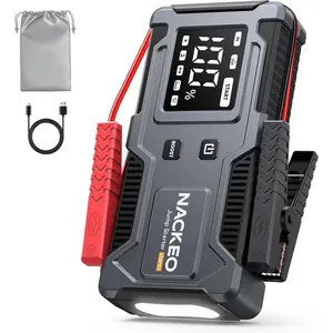 All-in-One Battery Jump Starter 6000A 20000mAh with Built-in Smart Jumper Cables, Portable Jump Box with Jumper Cables For car (9.0L Gas/7.0L Diesel), LCD Display, Fast Charge, Lights