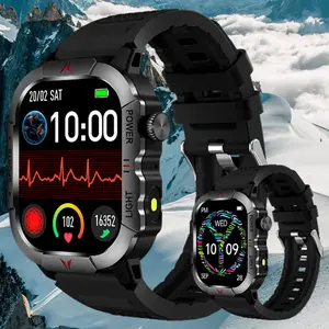 2.01" HD Smart Watch for Men 2026 New Edition with Call & Dial Integration, Advanced Fitness Tracker, Many Sports Modes, AI Voice Control, LED Lighting Feature, Multi-Function, Android & iPhone Compatible, Comes with Silicone Straps + 2 Bonus Bands