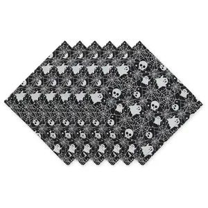 Design Imports Set of 6 Haunted Objects Napkins