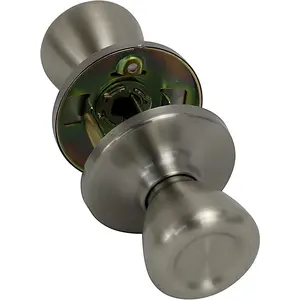 WorldWide Sales Online Satin Nickel Passage Door Lock, Tulip Knob – Door Locks, import_2021_10_29_212114, Locks