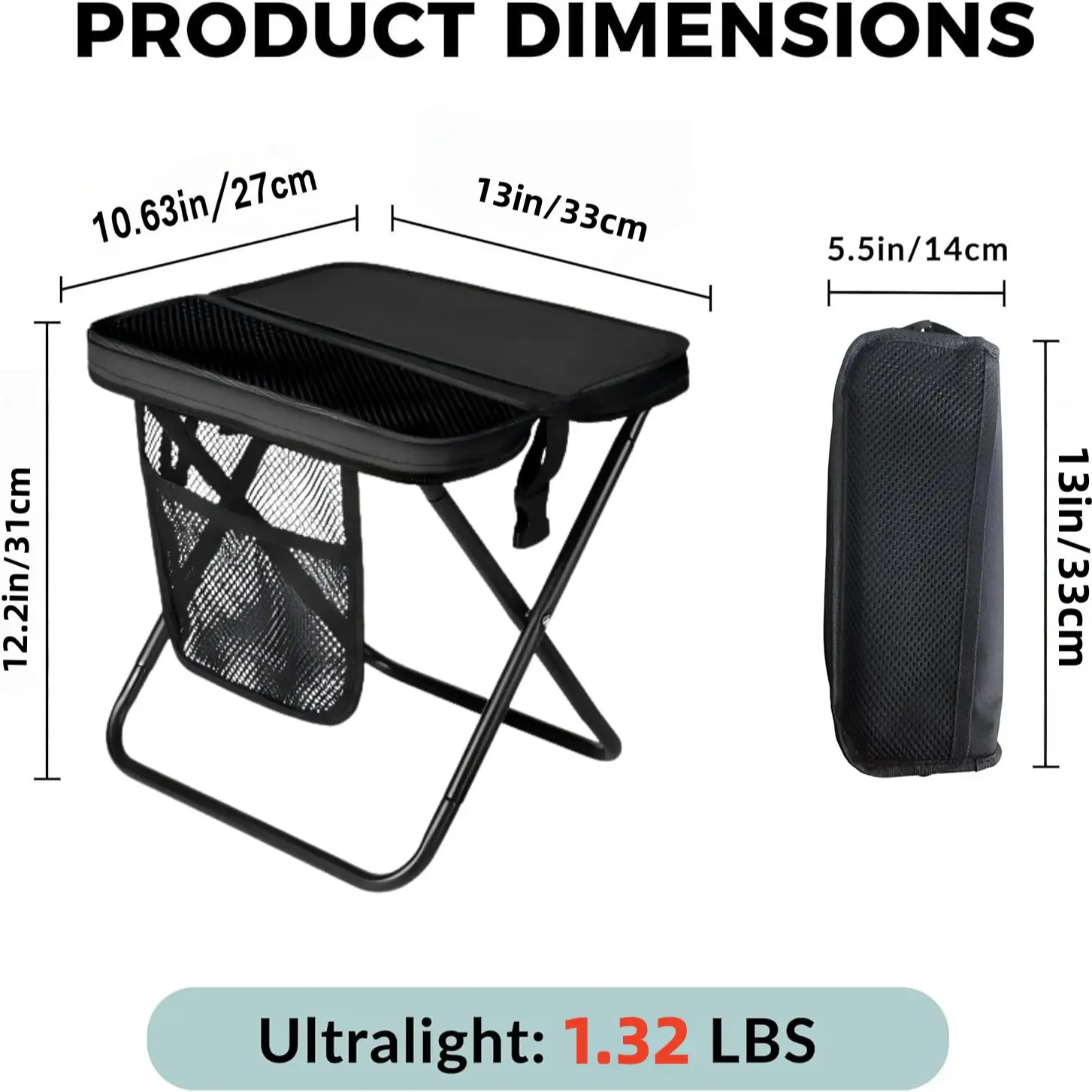 Black-13"L x 10.63"W x 12.2"H