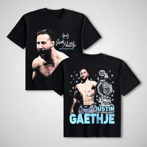 UFC Justin Gaethje Hour Vintage Oversized Shirt, Justin Gaethje UFC Shirt, Justin Gaethje Tee, UFC Fans Shirt, UFC Tee, Gift For Him For Her Fighters Menswear Cotton Crewneck Clothes