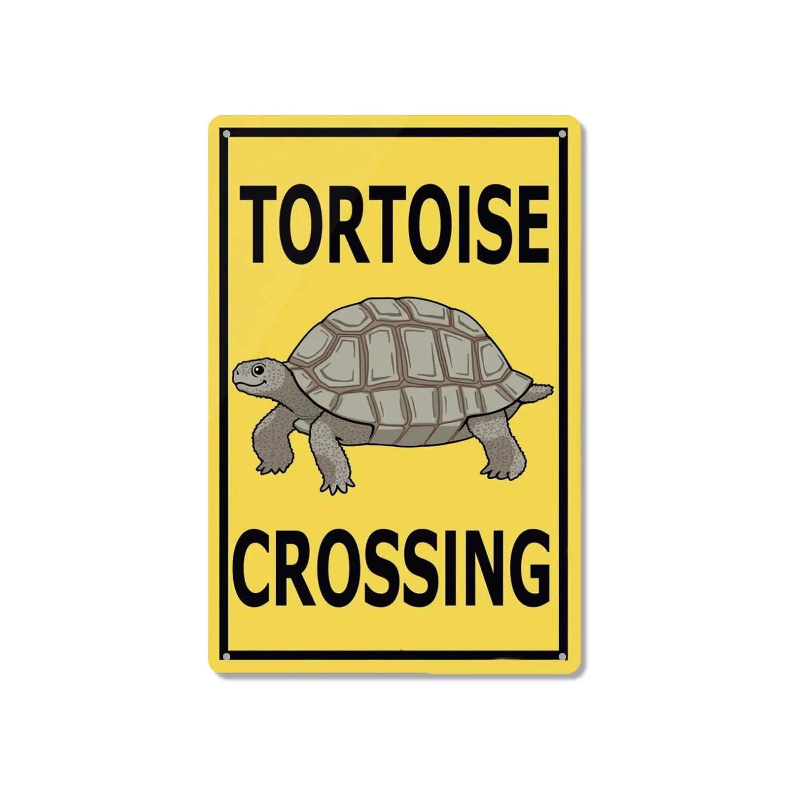 Metal Tin SignsRoom Decor  Vintage Aluminum Tortoise Crossing Sign, 8x12 inch Metal Wall Art Decor, Inspirational Nature-Themed Poster for Home, Office, Farmhouse, Garden, Bar - Durable Aluminum Material