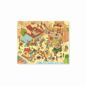 Black Bag 3.0 "Desert Oasis" Miniature Diorama 3D Stickers, 3D Scene Storage & Collage Creative Decals