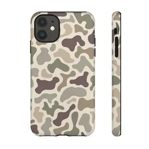 Light Retro Duck Camo, Tough Phone Cases, Multiple Phone Styles, and, Camouflage, Hunting, Hunt, Outdoors, Duck, Deer Compatible with Samsung Galaxy S25