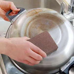 Cleaning Sponge, 5 Counts Pot Bottom Cleaning Scrubber, Pot Rust Remover Sponge, Household Kitchen Cleaning Gadgets, Metal Cleaning Sponge