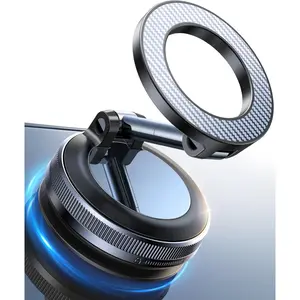 Newest Vacuum Magnetic Phone Holder for Car Mount Movable Suction Carmount 2.0 Magsafe Universal for iPhone 17 Pro Max 16 15 14 Powerful Grip Instant Click