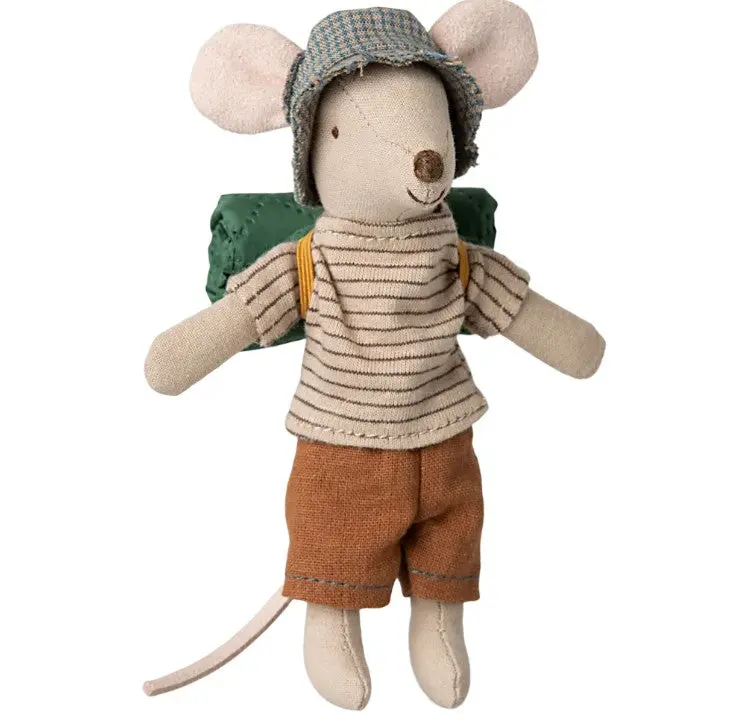 Maileg Hiker Mouse, Big Brother - Thin Stripes