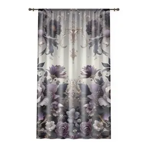 Lavender Rococo Window Curtain