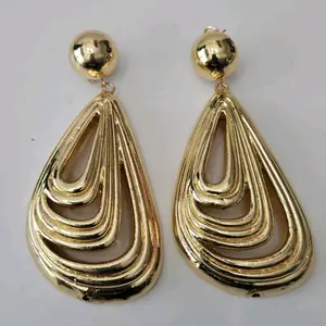 #232. 18K Gold Plated Bold Drop Earring