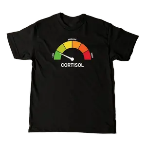 High Cortisol Low Cortisol Funny Casual 100% Cotton Heavyweight Short Sleeve T-Shirt / Crewneck Sweatshirt / Hoodie