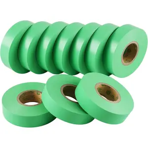 10-Pack Light Green Electrical Tape , 3/4 in x 66ft, Industrial Grade UL/CSA Listed High Temp Electrical Tape Green Electric Super Vinyl