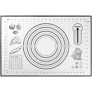 Silicone Baking Mat Extra Large, Pastry Mat with Measurement, Kitchen Counter Mat for Pie Crust, Pizza and Cookies - BPA Free Oven Liner/Kneading Matts,16" x 24",