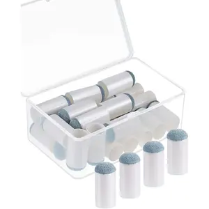 24 count Slip  Pool Cue Tips Pool Stick Tips Replacement Kit with Storage Box for Snooker Billiard Table Accessories No Glue or Tool -fix Solution for Stick Tip Replacement