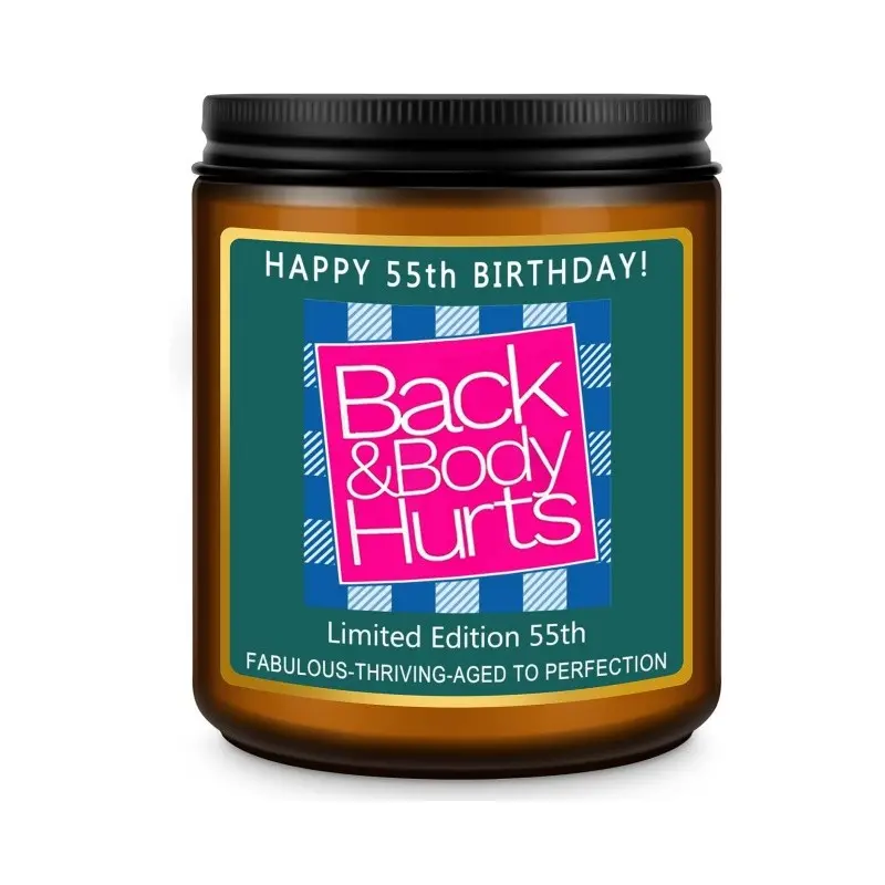 Happy 55th Birthday Decorations Gifts for Women Men, 55th Birthday Candles for Her Him, Funny 55 Years Old Ideas- Scented Candle