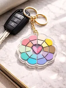 Seasonal Colour Palette Keychain, 12 Seasonal Color Acrylic Keychain | Small Portable Personal Color Analysis Palette Swatch Card | Plastic Pocket Color Chart Guide & Gift