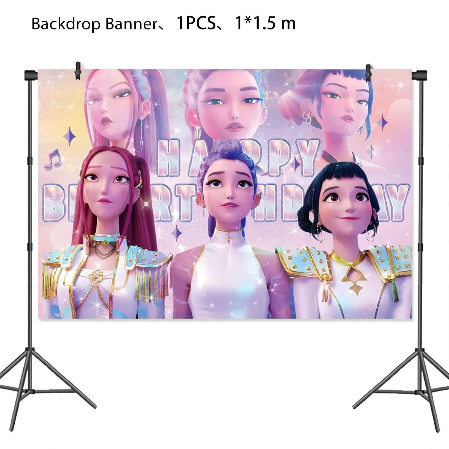Kpop Demon Hunters Wall Art Flag 3x5FT Anime Tapestry for Teen Bedroom and Dorm Decor