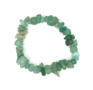 Green Aventurine Chip Beaded Stretch Bracelet 4mm | Luck Renewal Prosperity, Healing Crystal Jewelry, Gift for Her