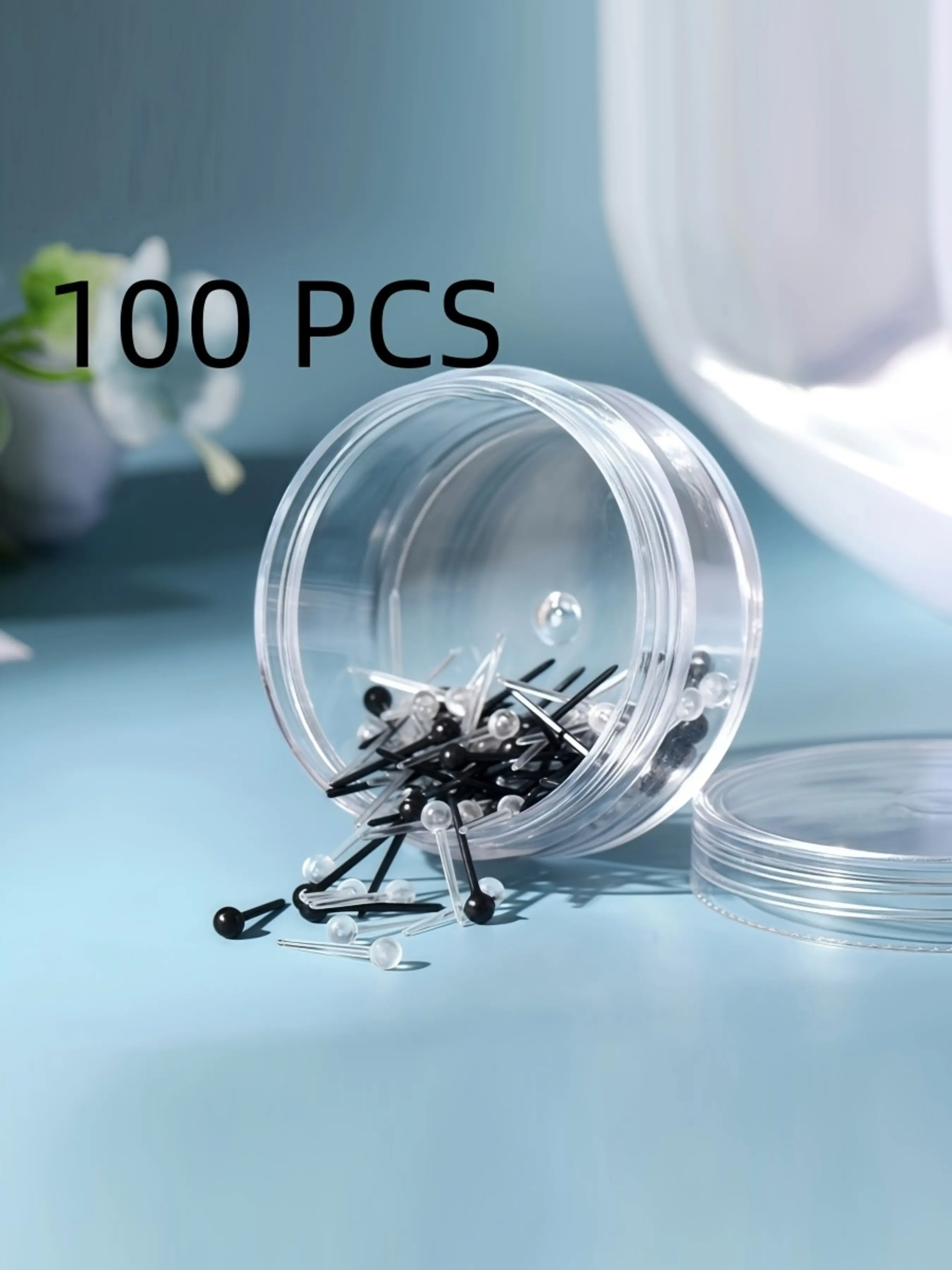 Hypoallergenic Breathable Ear Studs, Transparent Invisible Ear Pins, Unisex Plastic Earrings, Vintage Elegant Design, Durable