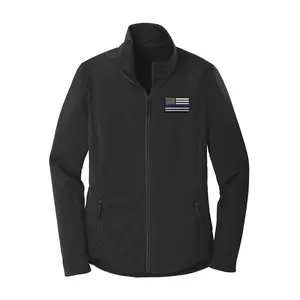 Women's Smooth Fleece Embroidered Jacket, Thin Blue Line USA