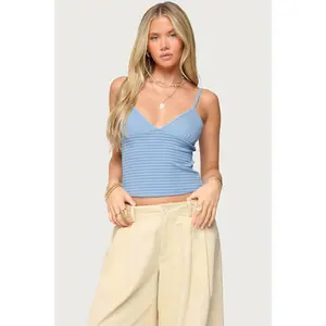 Hemsley Striped Ribbed Tank Top