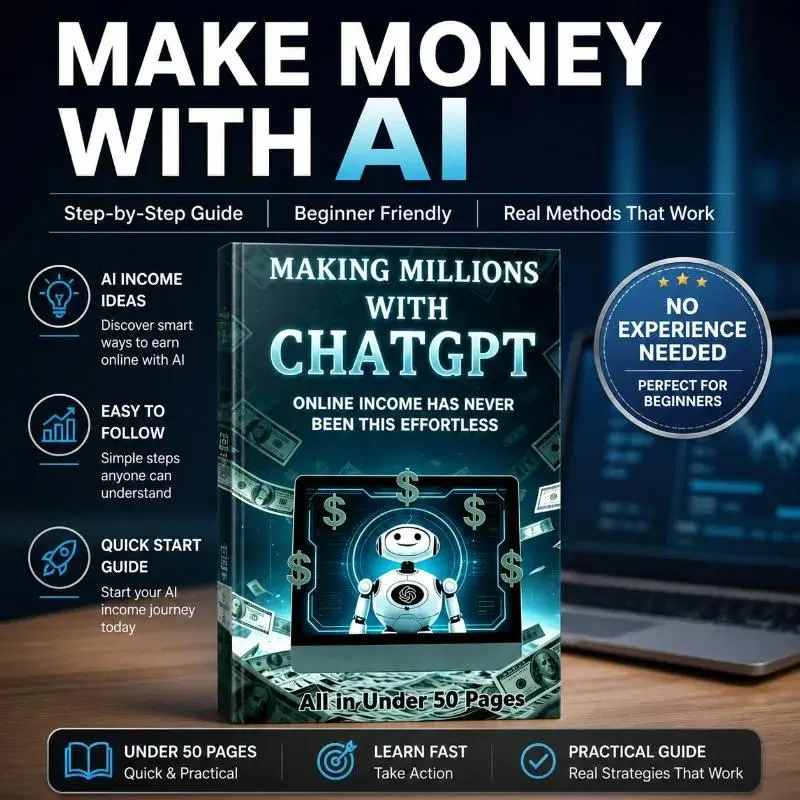 Make Money with ChatGPT AI Side Hustle Guide Online Income Ideas Digital Marketing Freelance Beginner Book Tutorial