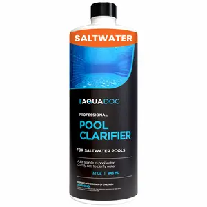 AquaDoc Pool Water Clarifier for Saltwater Pools - Supports Water Clarity in Inground and Above Ground Pools - Made in USA - 32oz