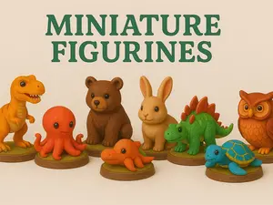 $3 LIVE Pick Your Own Pocket Pal - Made To Order - Mini Figurines Decoration Realistic 3D Articulating Animal Figurines