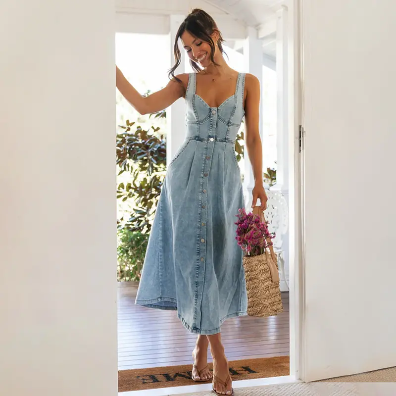 denim corset dress - TikTok Shop