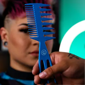 Rolda -Barber Hair Multi-Styling Pick Fish Comb, 3-in-1, Anti-Frizz & Heat Resistance salon barber