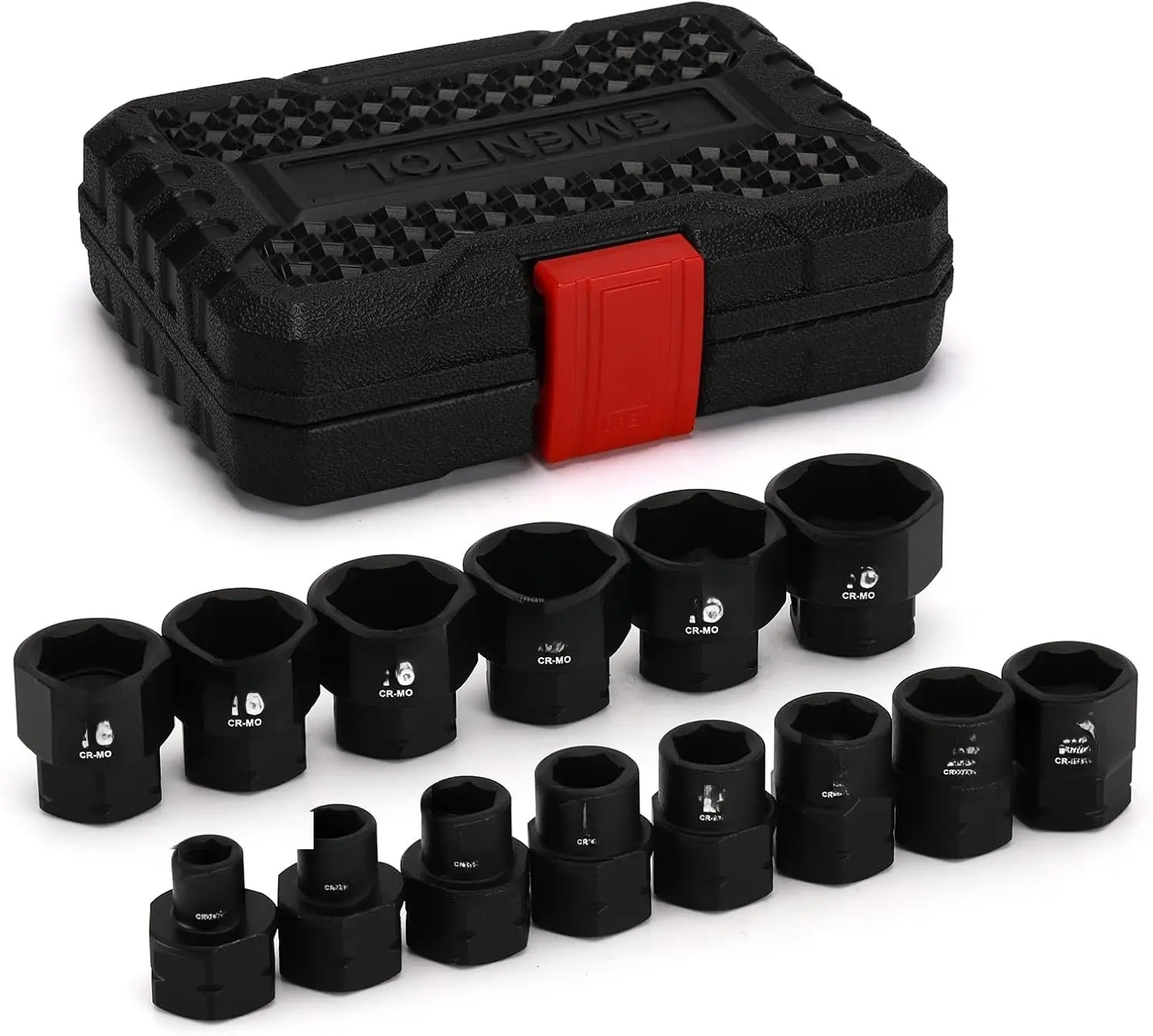 14 count 3/8" Drive Low Profile Nano Impact Socket Set, 3/8-Inch Drive stubby sockets, Metric, 6mm-19mm, CR-MO