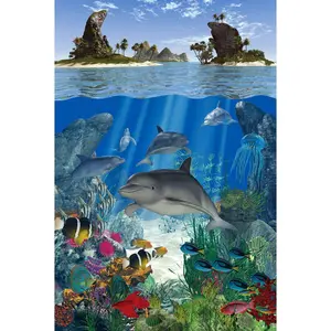 Dolphin Reef (49 Piece Mini Wooden Jigsaw Puzzle)