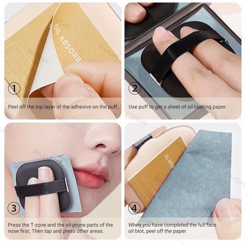 Portable Oil-absorbing Paper, 200pcs Compact Facial Oil-absorbing Pads with MirrorFacial Oil-absorbing Pads, Skincare SuppliesBirthday Gifts, Christmas Gift