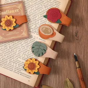 4 count   Leather Bookmark, Leather  Bookmarks for Women,  PU Bookmarks Clip Book Accessories