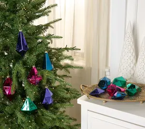Fierce Home Set of 12 Geometric Ornaments with Giftbox