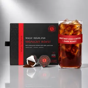 Italian Dark Roast Iced Coffee, 162mg Caffeine, 100% Arabica, Sugar-Free, No Additives, Mold & Toxin Tested, Non-Acidic, Gut-Friendly, Single Serve, Hot or Iced Cold Brew Coffee