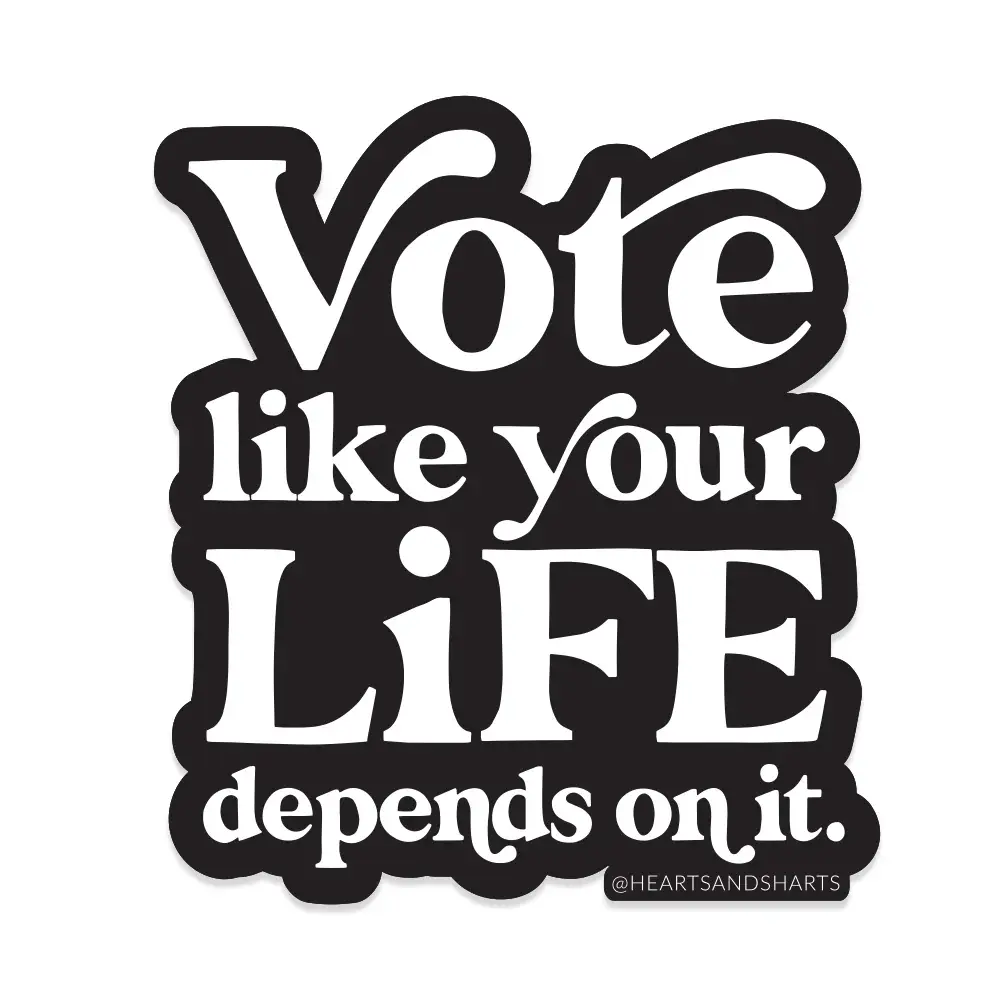 VOTE 3X3 ILLUSTRATED VINYL STICKER - NO AI