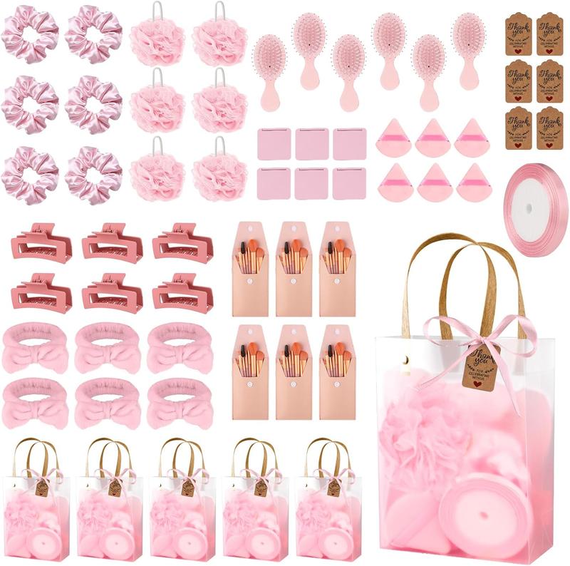 74Pcs Prizes for Game WinnersBaby Shower Favors Gifts includingHeadband Hair Brush Jewelry Box with GiftBag for wed Game Prizes Wedding BridalShower Favors (6Set)