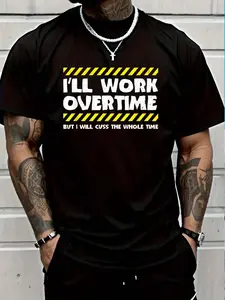 100% Cotton Funny Overtime Work Meme - Overtime Meme - Factory Worker T-Shirt Women's Men's Graphic Tee Crew Neck summer vacation Tops