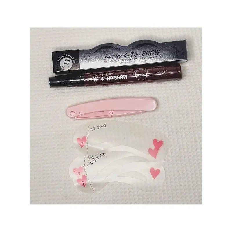 4-Tip Microblading Eyebrow Pen - Waterproof, Long-Lasting Makeup Brow Tint with Precise Strokes, Natural Finish, Microblading Compatible (Multi-Pack Option)