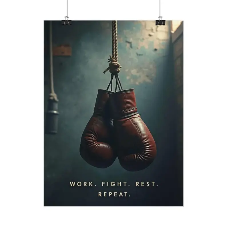 Boxing Gloves Poster, Vintage Boxing Wall Art,  Men Fitness Gym Decor,  Boxing Print, Sports Poster Gift