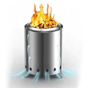 Outdoor Tabletop Fire Pit with Stand, Mini Fire Pit with Travel Bag, Low Smoke Stove, Suitable for Urban Yard Parties and Suburban Camping, Valentine's Day Gift