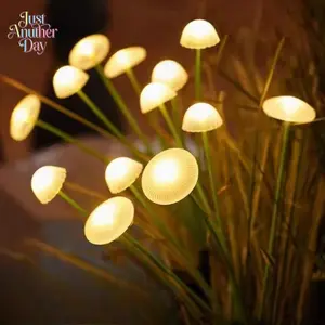 Solar Jellyfish Light Outdoor Garden Landscape Fiber Optic Ambient Light Garden Balcony Decoration Mushroom Ground Plug Lawn Light